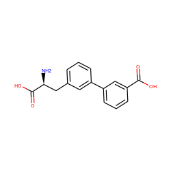 N[C@@H](Cc1cccc(-c2cccc(C(=O)O)c2)c1)C(=O)O ZINC000045352355