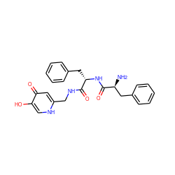 N[C@@H](Cc1ccccc1)C(=O)N[C@@H](Cc1ccccc1)C(=O)NCc1cc(=O)c(O)c[nH]1 ZINC000653840730