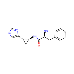 N[C@@H](Cc1ccccc1)C(=O)N[C@H]1C[C@@H]1c1c[nH]cn1 ZINC000028220726