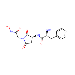 N[C@@H](Cc1ccccc1)C(=O)N[C@H]1CC(=O)N(CC(=O)NO)C1=O ZINC000073224314