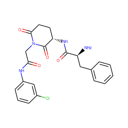 N[C@@H](Cc1ccccc1)C(=O)N[C@H]1CCC(=O)N(CC(=O)Nc2cccc(Cl)c2)C1=O ZINC000058541862