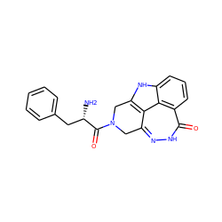 N[C@@H](Cc1ccccc1)C(=O)N1Cc2n[nH]c(=O)c3cccc4[nH]c(c2c43)C1 ZINC000146379659