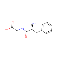 N[C@@H](Cc1ccccc1)C(=O)NCC(=O)O ZINC000001569733