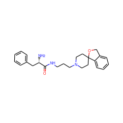 N[C@@H](Cc1ccccc1)C(=O)NCCCN1CCC2(CC1)OCc1ccccc12 ZINC000071294468