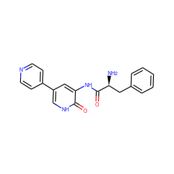 N[C@@H](Cc1ccccc1)C(=O)Nc1cc(-c2ccncc2)c[nH]c1=O ZINC000084672443