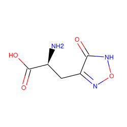 N[C@@H](Cc1no[nH]c1=O)C(=O)O ZINC000049069734