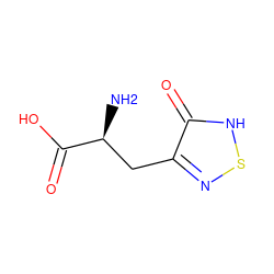 N[C@@H](Cc1ns[nH]c1=O)C(=O)O ZINC000013837799