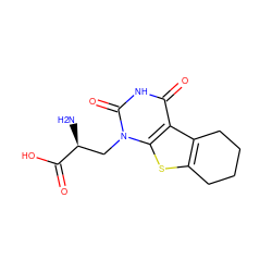 N[C@@H](Cn1c(=O)[nH]c(=O)c2c3c(sc21)CCCC3)C(=O)O ZINC000072105959