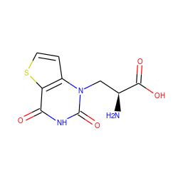 N[C@@H](Cn1c(=O)[nH]c(=O)c2sccc21)C(=O)O ZINC000040952243