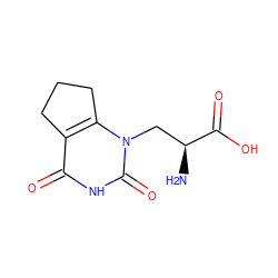 N[C@@H](Cn1c2c(c(=O)[nH]c1=O)CCC2)C(=O)O ZINC000001490608