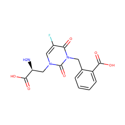 N[C@@H](Cn1cc(F)c(=O)n(Cc2ccccc2C(=O)O)c1=O)C(=O)O ZINC000035323944