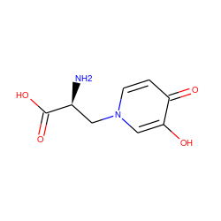 N[C@@H](Cn1ccc(=O)c(O)c1)C(=O)O ZINC000000902159