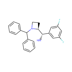 N[C@@H](c1cc(F)cc(F)c1)[C@@H]1CCN1C(c1ccccc1)c1ccccc1 ZINC000022941573