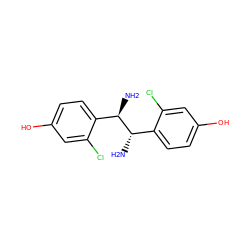 N[C@@H](c1ccc(O)cc1Cl)[C@H](N)c1ccc(O)cc1Cl ZINC000022931057