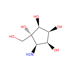 N[C@@H]1[C@H](O)[C@H](O)[C@H](O)[C@]1(O)CO ZINC000038916341