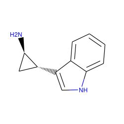 N[C@@H]1C[C@H]1c1c[nH]c2ccccc12 ZINC000013782220