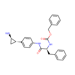 N[C@@H]1C[C@H]1c1ccc(NC(=O)[C@H](Cc2ccccc2)NC(=O)OCc2ccccc2)cc1 ZINC000072317585