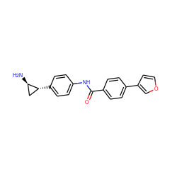 N[C@@H]1C[C@H]1c1ccc(NC(=O)c2ccc(-c3ccoc3)cc2)cc1 ZINC000653719494