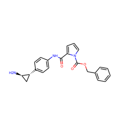 N[C@@H]1C[C@H]1c1ccc(NC(=O)c2cccn2C(=O)OCc2ccccc2)cc1 ZINC000653757916