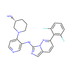 N[C@@H]1CCCN(c2ccncc2Nc2ncc3ccc(-c4c(F)cccc4F)nn23)C1 ZINC000142914166