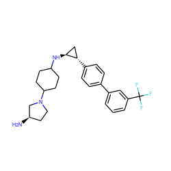 N[C@@H]1CCN(C2CCC(N[C@H]3C[C@@H]3c3ccc(-c4cccc(C(F)(F)F)c4)cc3)CC2)C1 ZINC000224909700