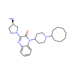 N[C@@H]1CCN(c2nc3ccccc3n(C3CCN(C4CCCCCCC4)CC3)c2=O)C1 ZINC000114710444