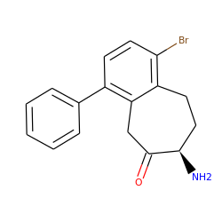 N[C@@H]1CCc2c(Br)ccc(-c3ccccc3)c2CC1=O ZINC000072141469