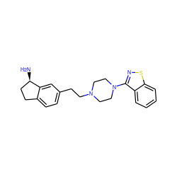 N[C@@H]1CCc2ccc(CCN3CCN(c4nsc5ccccc45)CC3)cc21 ZINC000029038586