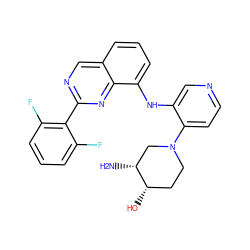 N[C@@H]1CN(c2ccncc2Nc2cccc3cnc(-c4c(F)cccc4F)nc23)CC[C@@H]1O ZINC000116904042