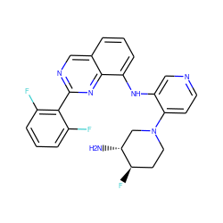 N[C@@H]1CN(c2ccncc2Nc2cccc3cnc(-c4c(F)cccc4F)nc23)CC[C@H]1F ZINC000116904101