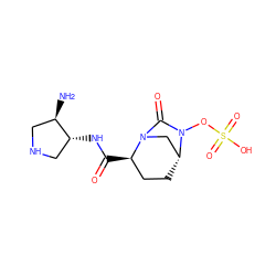 N[C@@H]1CNC[C@H]1NC(=O)[C@@H]1CC[C@@H]2CN1C(=O)N2OS(=O)(=O)O ZINC000096168575