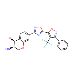 N[C@@H]1COc2cc(-c3noc(-c4onc(-c5ccccc5)c4C(F)(F)F)n3)ccc2[C@@H]1O ZINC000142846231