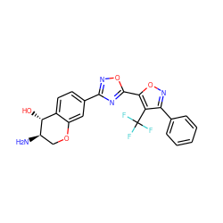 N[C@@H]1COc2cc(-c3noc(-c4onc(-c5ccccc5)c4C(F)(F)F)n3)ccc2[C@H]1O ZINC000142846631