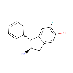 N[C@@H]1Cc2cc(O)c(F)cc2[C@H]1c1ccccc1 ZINC000013642468