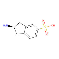 N[C@@H]1Cc2ccc(S(=O)(=O)O)cc2C1 ZINC000028398208