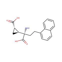 N[C@](CCc1cccc2ccccc12)(C(=O)O)[C@H]1C[C@@H]1C(=O)O ZINC000013777329