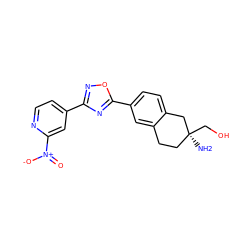 N[C@]1(CO)CCc2cc(-c3nc(-c4ccnc([N+](=O)[O-])c4)no3)ccc2C1 ZINC001772584175