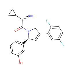 N[C@H](C(=O)N1CC(c2cc(F)ccc2F)=C[C@H]1c1cccc(O)c1)C1CC1 ZINC000013982379