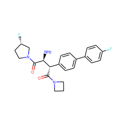 N[C@H](C(=O)N1CC[C@H](F)C1)[C@@H](C(=O)N1CCC1)c1ccc(-c2ccc(F)cc2)cc1 ZINC000014947785