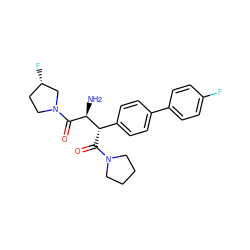 N[C@H](C(=O)N1CC[C@H](F)C1)[C@@H](C(=O)N1CCCC1)c1ccc(-c2ccc(F)cc2)cc1 ZINC000014947788