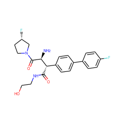 N[C@H](C(=O)N1CC[C@H](F)C1)[C@@H](C(=O)NCCO)c1ccc(-c2ccc(F)cc2)cc1 ZINC000014947775