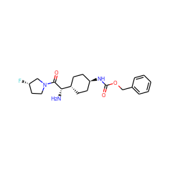 N[C@H](C(=O)N1CC[C@H](F)C1)[C@H]1CC[C@H](NC(=O)OCc2ccccc2)CC1 ZINC000253637157