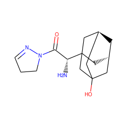 N[C@H](C(=O)N1CCC=N1)C12C[C@H]3C[C@@H](CC(O)(C3)C1)C2 ZINC000101097456