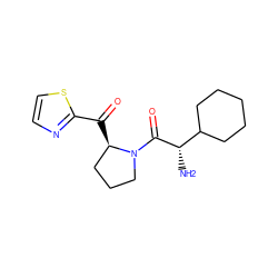 N[C@H](C(=O)N1CCC[C@H]1C(=O)c1nccs1)C1CCCCC1 ZINC000003949771