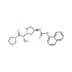 N[C@H](C(=O)N1CCCC1)[C@@H]1CC[C@@H](NC(=O)Nc2cccc3ccccc23)C1 ZINC000027989602