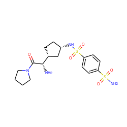 N[C@H](C(=O)N1CCCC1)[C@@H]1CC[C@H](NS(=O)(=O)c2ccc(S(N)(=O)=O)cc2)C1 ZINC000027992274