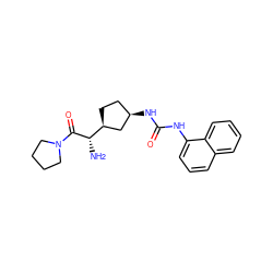 N[C@H](C(=O)N1CCCC1)[C@H]1CC[C@@H](NC(=O)Nc2cccc3ccccc23)C1 ZINC000027988558