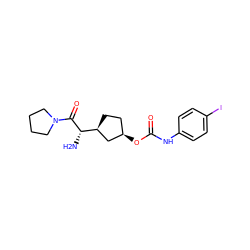 N[C@H](C(=O)N1CCCC1)[C@H]1CC[C@@H](OC(=O)Nc2ccc(I)cc2)C1 ZINC000027988547