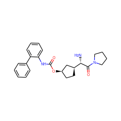 N[C@H](C(=O)N1CCCC1)[C@H]1CC[C@@H](OC(=O)Nc2ccccc2-c2ccccc2)C1 ZINC000027996339