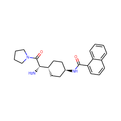 N[C@H](C(=O)N1CCCC1)[C@H]1CC[C@H](NC(=O)c2cccc3ccccc23)CC1 ZINC000257873065